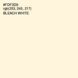 #FDF3D9 - Bleach White Color Image